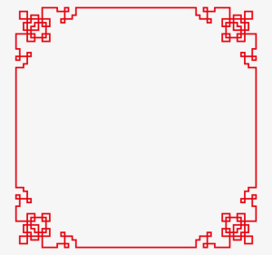 红色春节边框装饰矢量图免抠