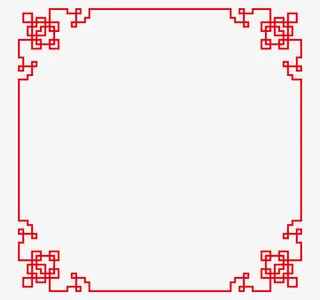 红色春节边框装饰矢量图免抠