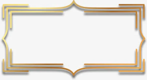 金色炫酷边框免抠