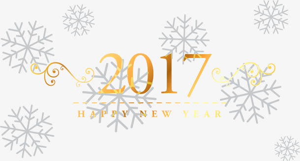 雪花背景金色2017