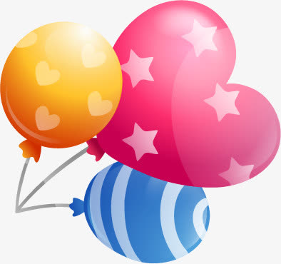 春天清新爱心气球免抠