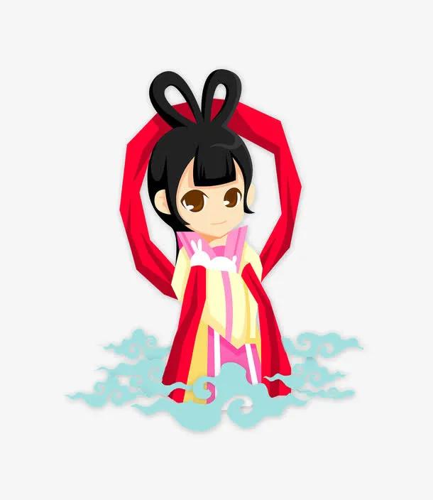 中秋卡通嫦娥免抠