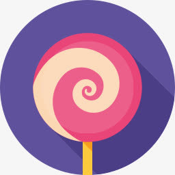 棒棒糖紫色底纹免抠