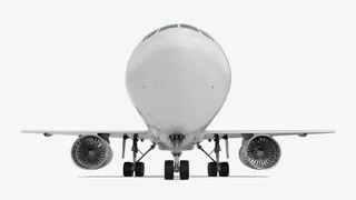 白色飞机正面免抠