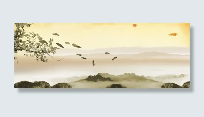 中式背景海报