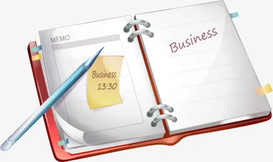 闭合办公记事本免抠