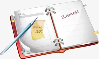 闭合办公记事本免抠