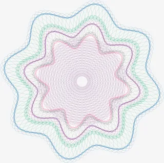 矢量证书防伪花纹底纹素材免抠