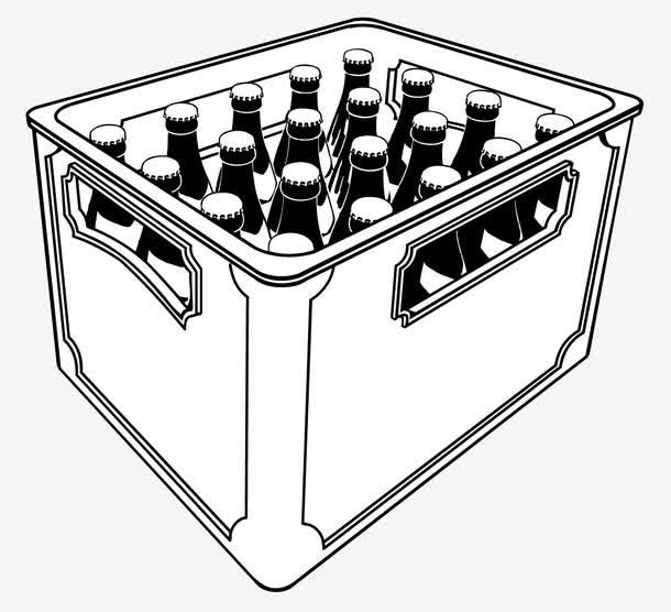 一箱冰爽的啤酒免抠