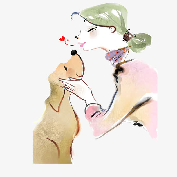 女孩和她的狗免抠