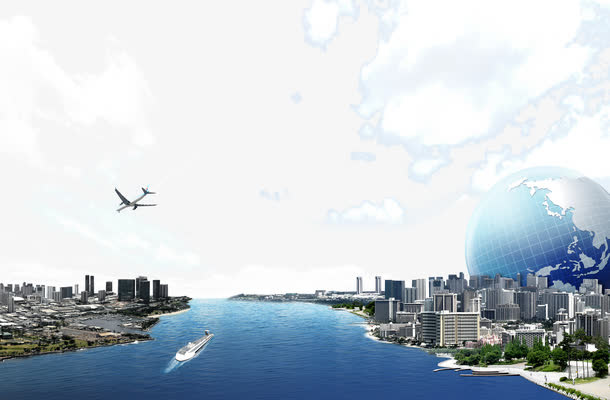 海滨城市免抠