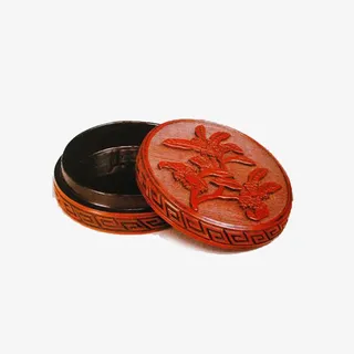 木头胭脂盒免抠