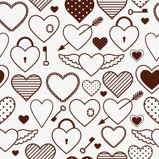 爱心底纹背景