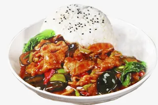 青菜香菇盖浇饭免抠