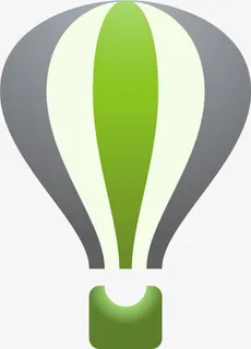 绿色热气球免抠