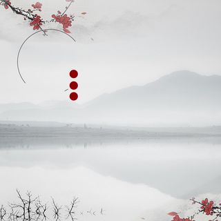 中国风水墨淡雅PSD分层主图背景素材高清复古中国风背景