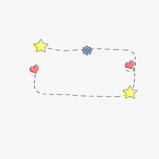 手绘彩色标题框可爱风免抠