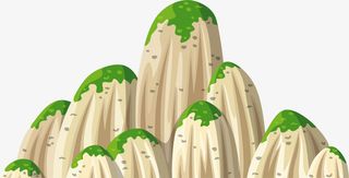 大气黄色大山免抠