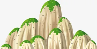 大气黄色大山免抠