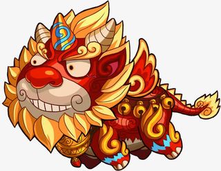 可爱金红小兽免抠