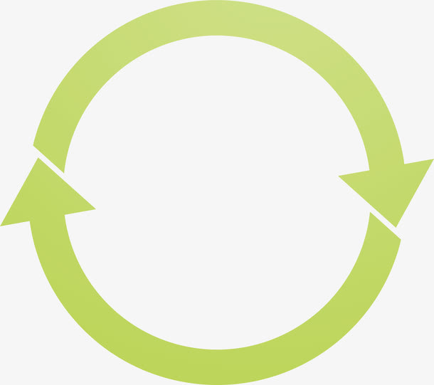 绿色圆环手绘箭头标签免抠