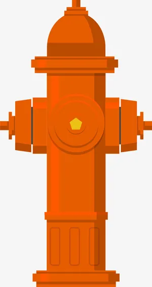 红色垂直的消防栓免抠