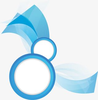 蓝色渐变条创意边框免抠