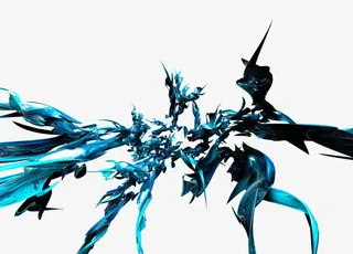 蓝绿色3d抽象c4d模型免抠