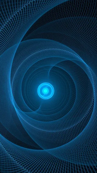 渐变蓝色曲线圆圈H5背景素材高清