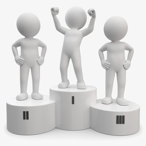 3D小人与奖杯免抠