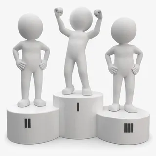 3D小人与奖杯免抠