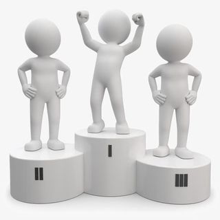 3D小人与奖杯免抠