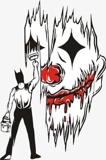 插图粉刷墙壁蝙蝠侠免抠