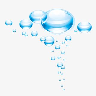 矢量升腾的水泡水滴免抠