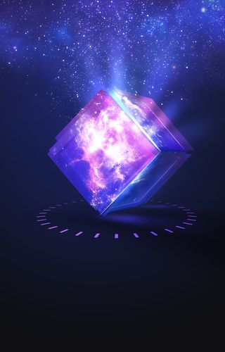 紫色光效H5背景高清