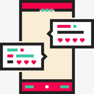 粉色信息对话框免抠