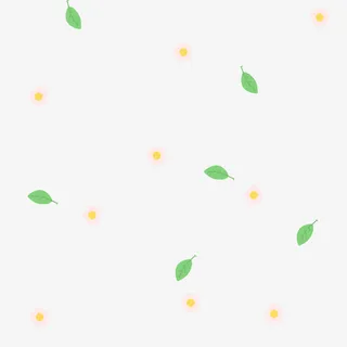 白色小花绿叶底纹免抠