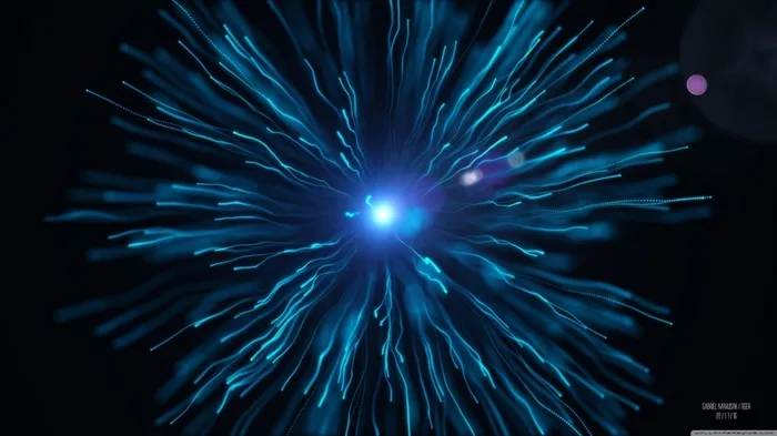 漂亮的蓝色科技线条素材高清