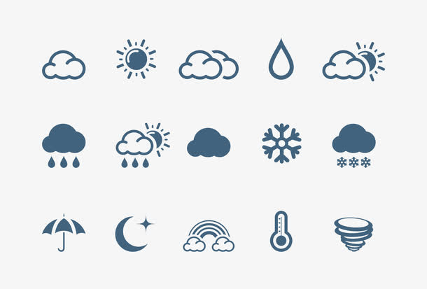 天气元素小图标免抠