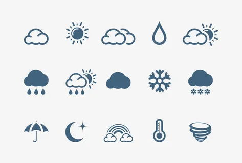 天气元素小图标免抠