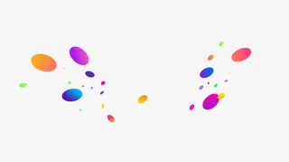 彩色漂浮圆形促销装饰免抠