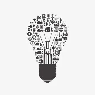 智慧的灯泡免抠
