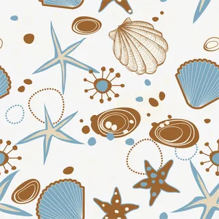 矢量手绘海星背景