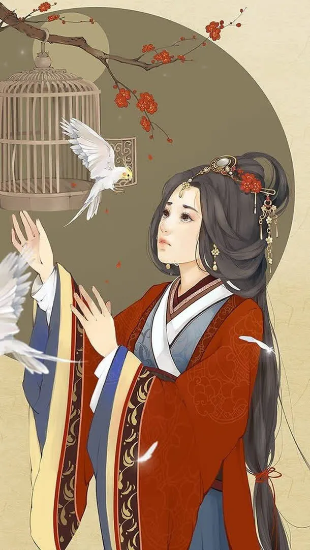 忧郁女子主页装修免抠