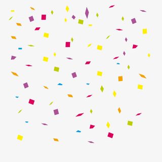 矢量漂浮的彩带免抠