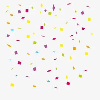 矢量漂浮的彩带免抠