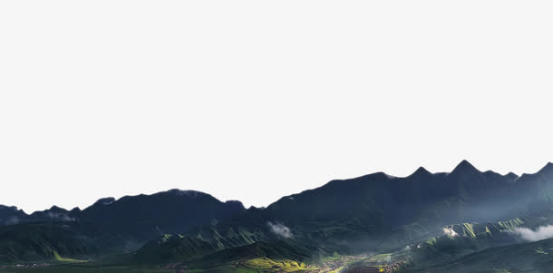 清晨山脉轮廓免抠