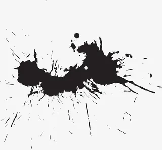 黑色飞溅液体免抠