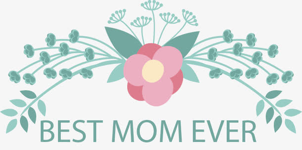 母亲节花卉元素免抠