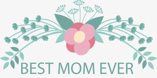 母亲节花卉元素免抠